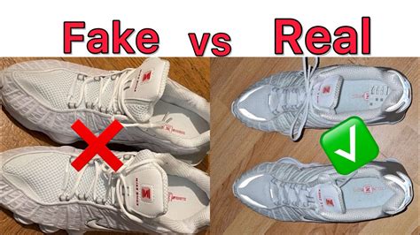 nike shox tl fake vs real|how to identify a fake nike.